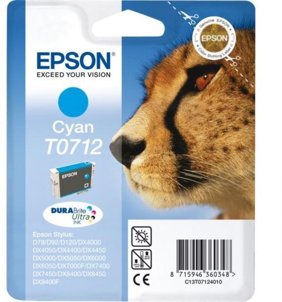 Мастилница Epson Т0712 14мл, циан