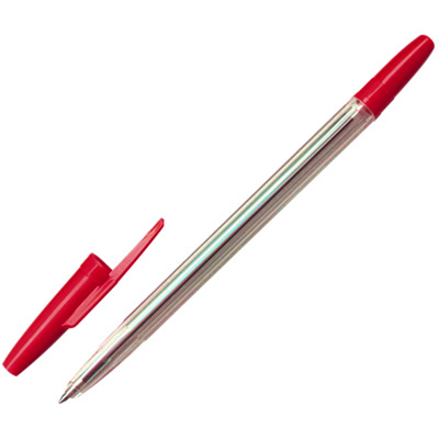 Химикалка с капачка Economy червена