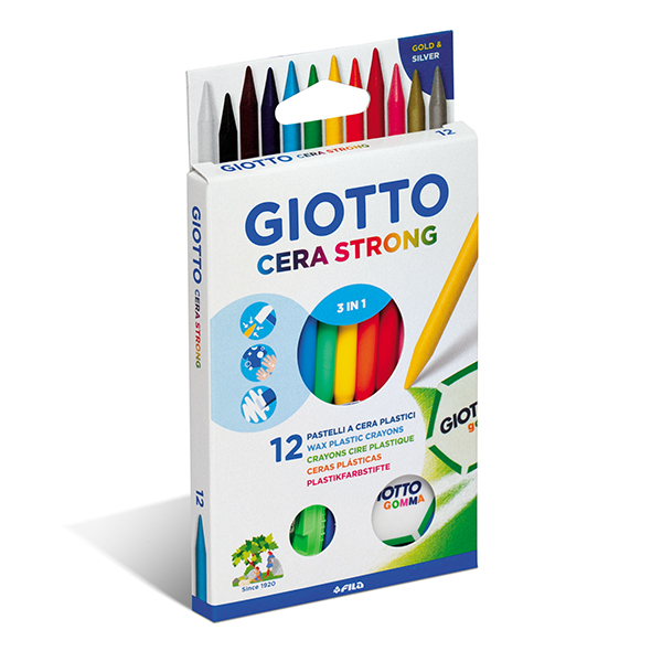 Пастели Giotto Supercrayons 12 цвята изтриваеми