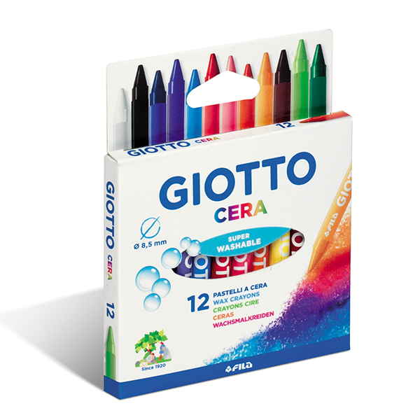 Пастели Giotto Cera 12 цвята, 8.мм/90мм.