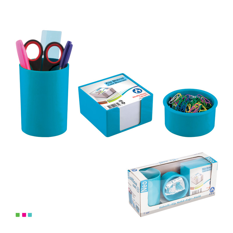 New ARK Neo Office комплект 8 части (кубче с хартия) синьо