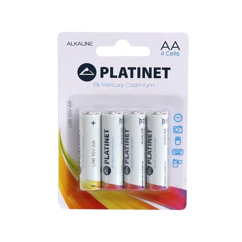 Алкални батерии Platinet LR6/AA 1,5V ,  оп.4 броя