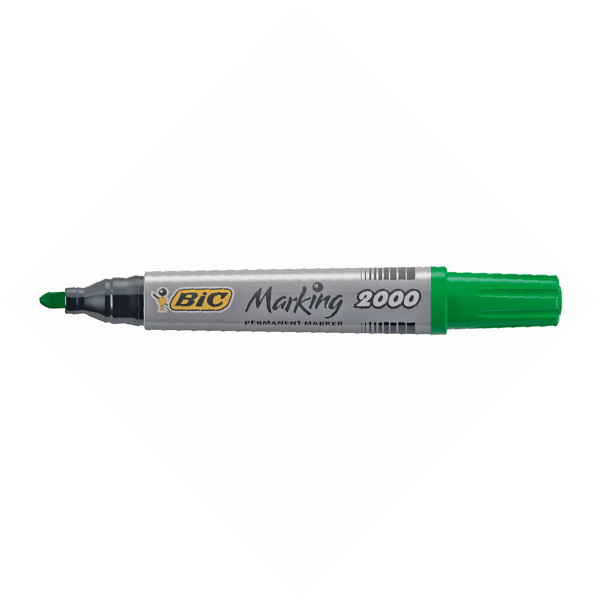 Перманентен маркер Bic 2000 Объл връх Зелен