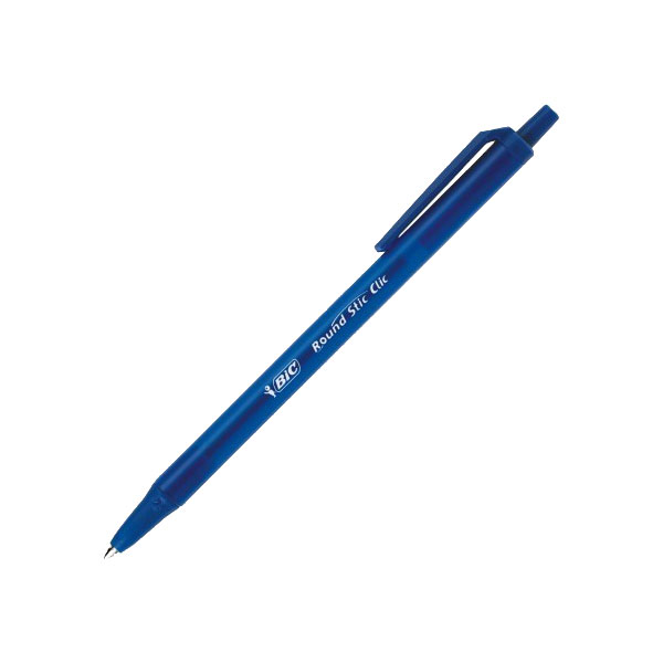 Автоматична химикалка Bic Round Stick Click синя