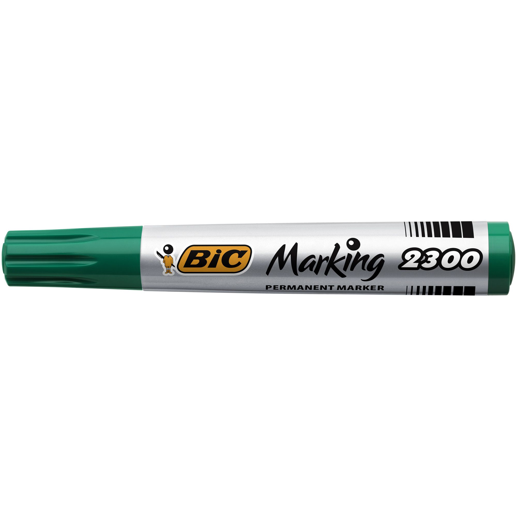 Перманентен маркер Bic 2300 4-5 мм.скосен връх  зелен