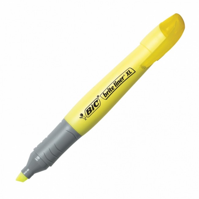 Текстмаркер Bic Brite Liner Grip XL  жълт