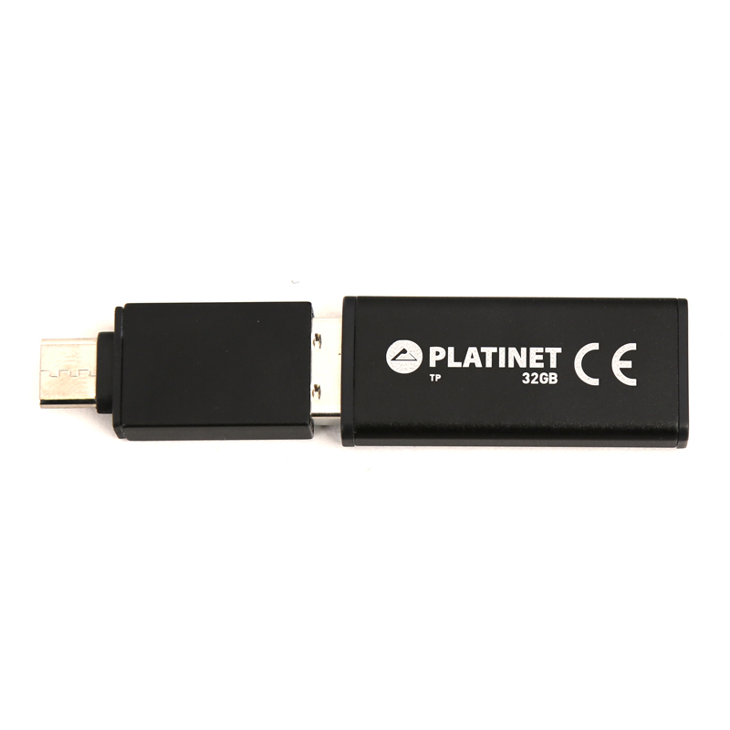 Platinet Pendrive USB 2.0 X-Depo 32GB + Type C Adapter черна