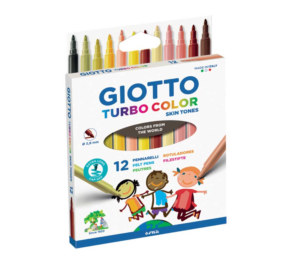 Флумастери Giotto Turbo Skin Tones 12 цвята
