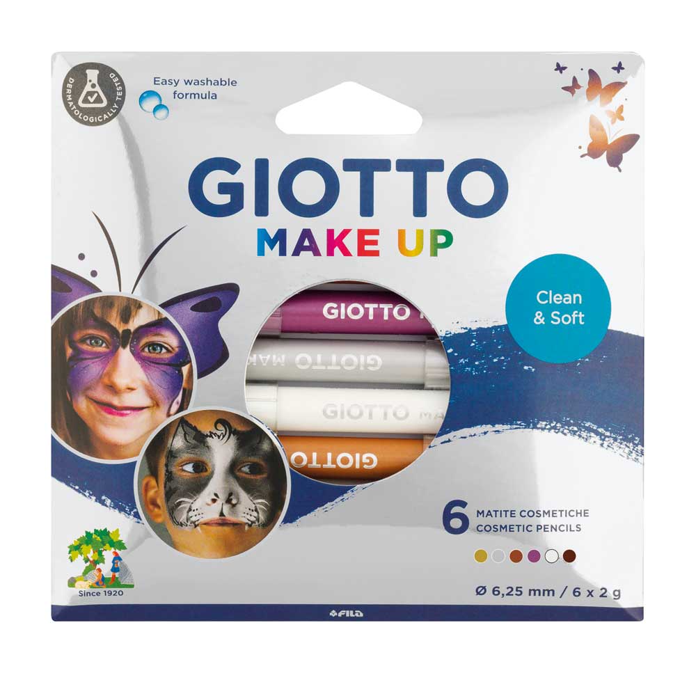 Моливи за лице Giotto Make up 6 металик  цвята