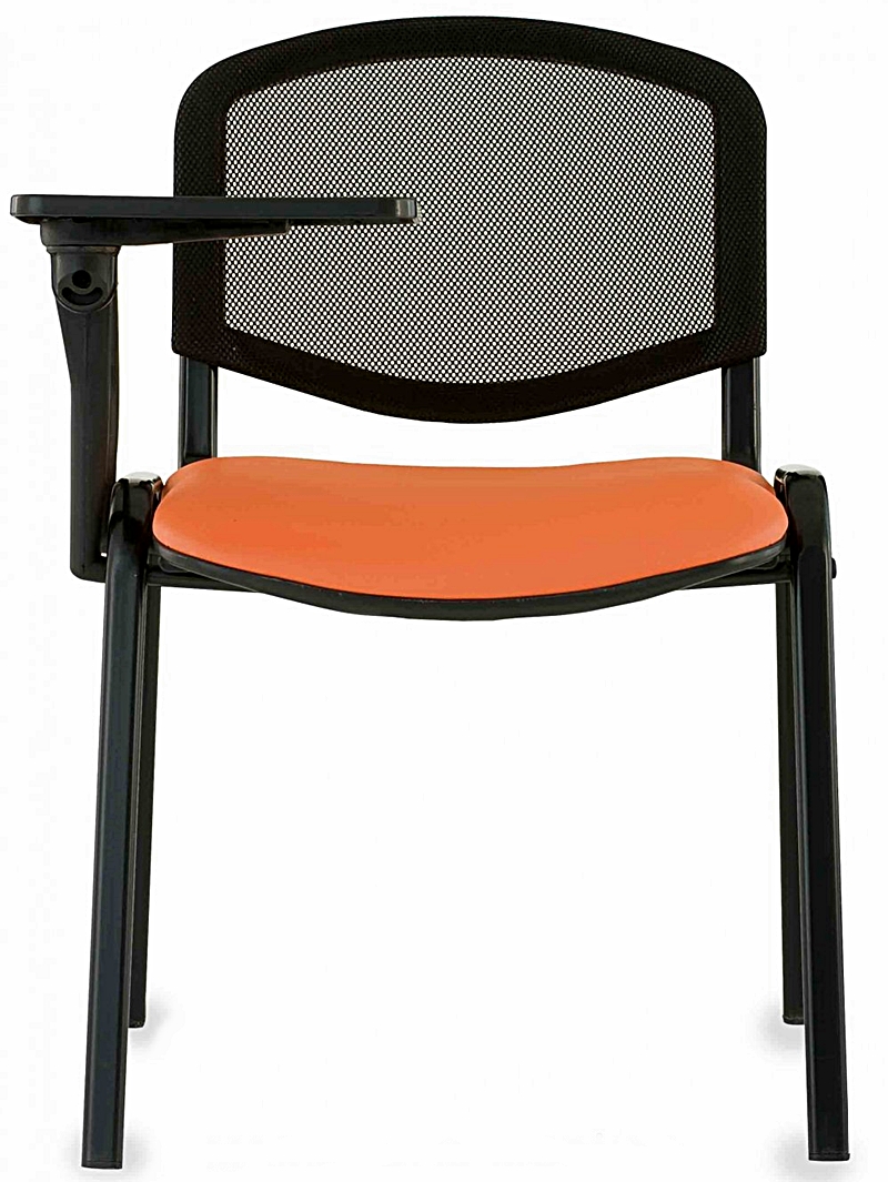 Стол с мрежеста облегалка, тапицирана седалка и подложка за писане, Ернър К414