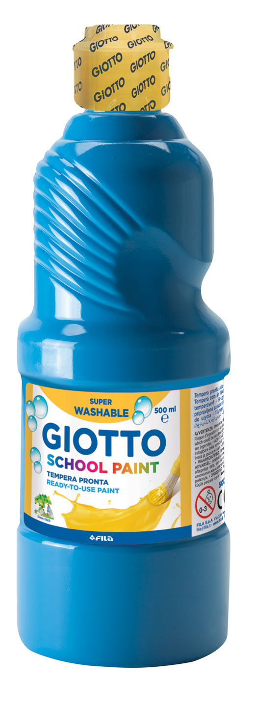 Темперна боя Giotto School Paint 500мл., цвят Светло син