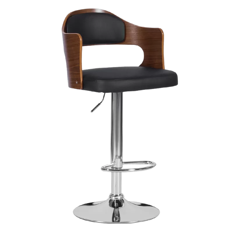 Бар стол Carmen 4045 - цвят Орех / Черен