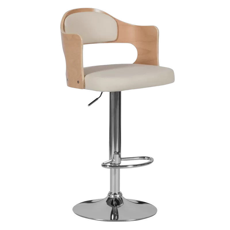 Бар стол Carmen 4045 - цвят Бук / Крем