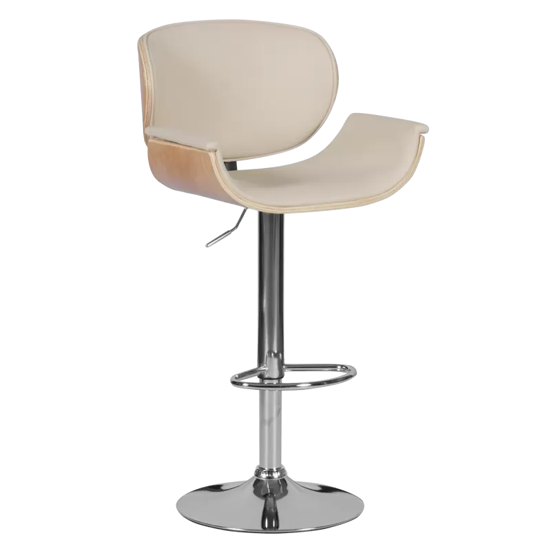 Бар стол Carmen 4050 - цвят Бук / Крем