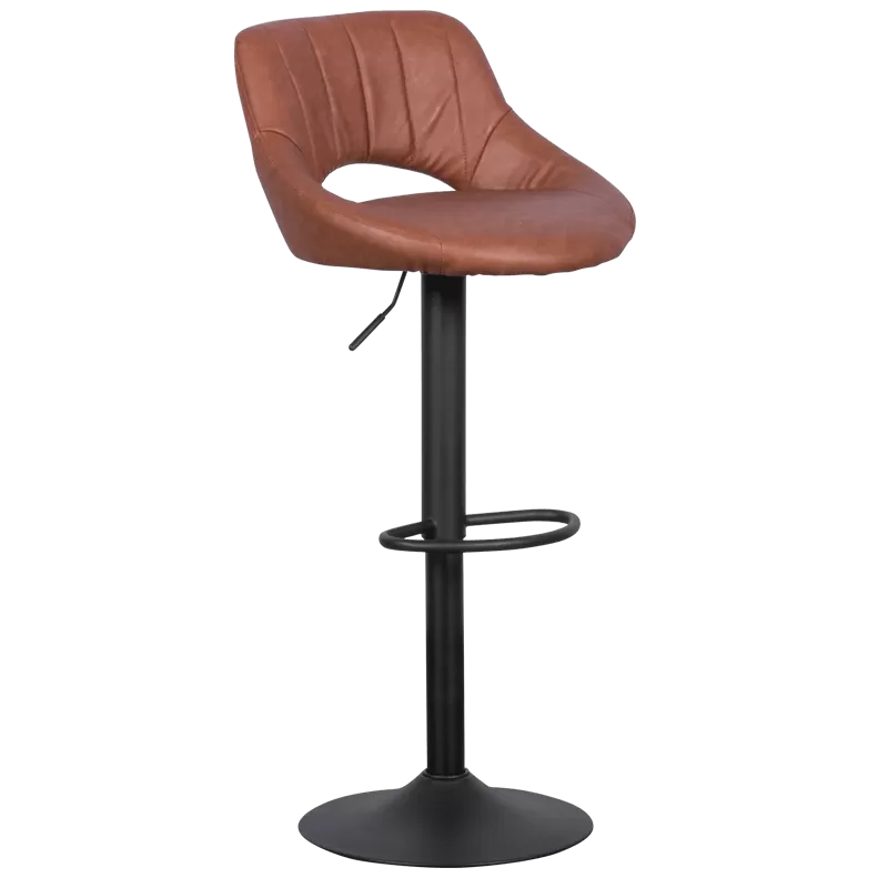 Бар стол Carmen 3081 - еко кожа, цвят Кафяв