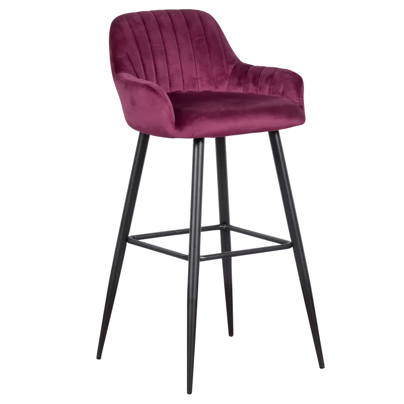 Бар стол Carmen 3083 - дамаска, цвят Виолетов
