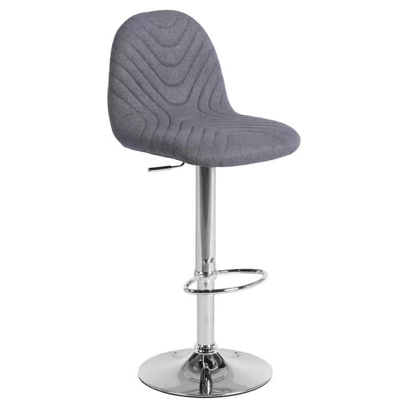 Бар стол Carmen 3085 - дамаска, цвят Сив