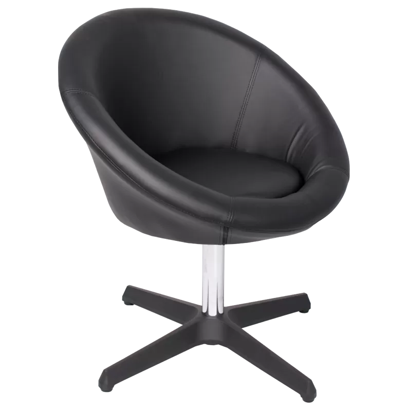 Бар стол Carmen 3012 - еко кожа, цвят Черен