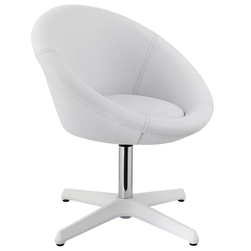 Бар стол Carmen 3012 - еко кожа, цвят Бял