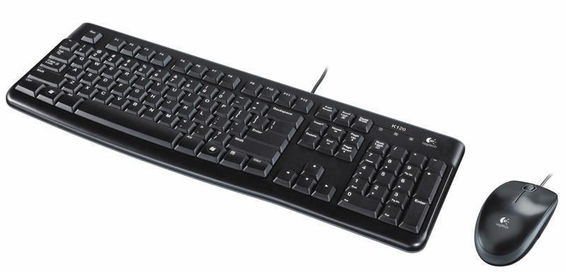 Комплект клавиатура+мишка Logitech MK-120  USB,черни