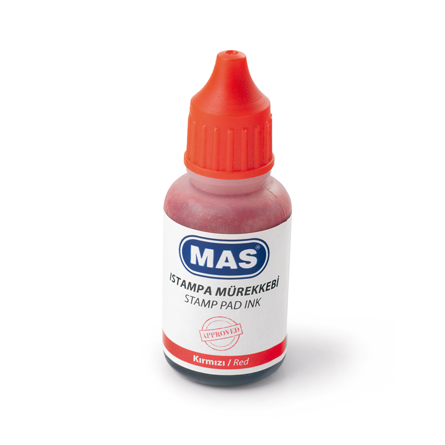 Мастило за печат MAS, модел 464,  20мл червено