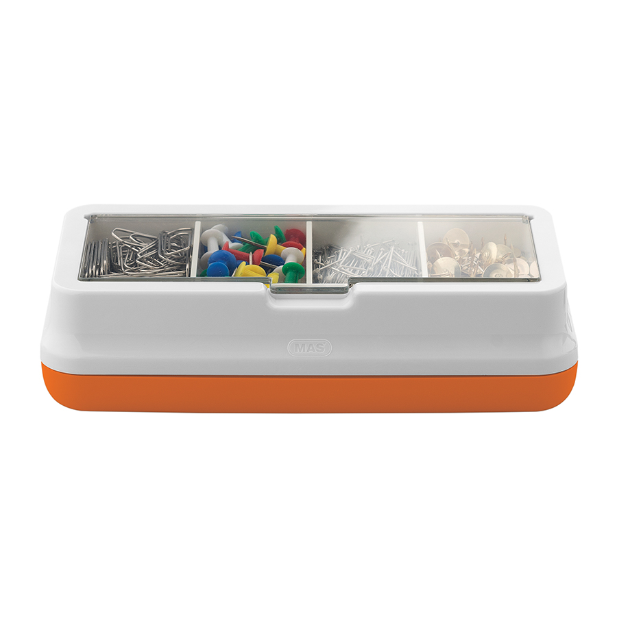 Кутия за бюро Enjoy MAS, модел 592,  с 4 отделения оранжева