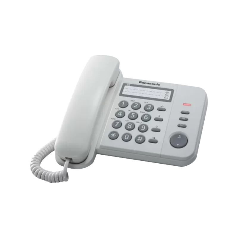 Стационарен телефон Panasonic KX-TS520 - бял