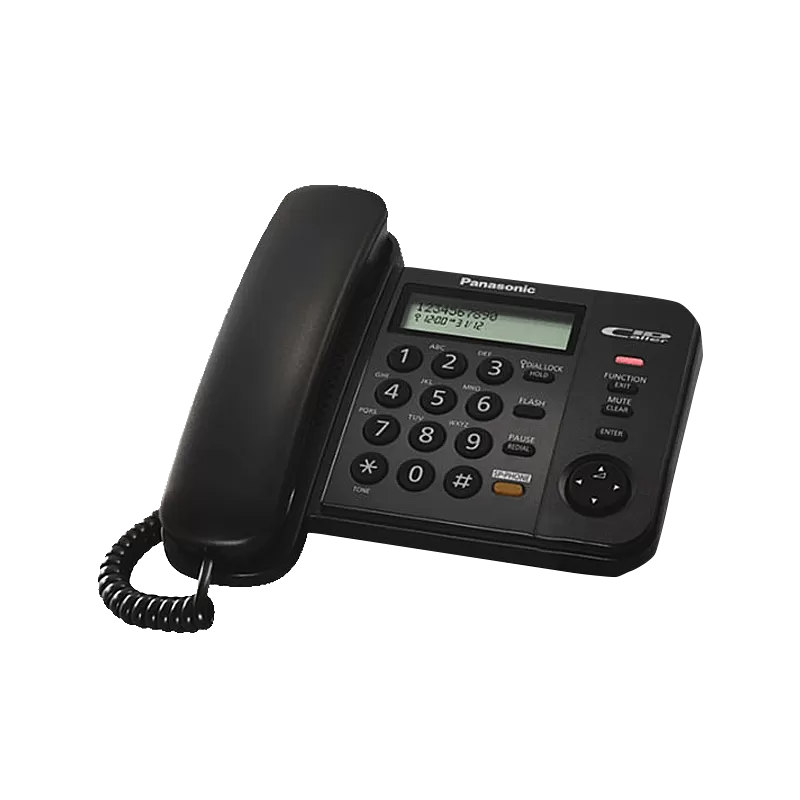 Стационарен телефон Panasonic KX-TS580FXB - черен