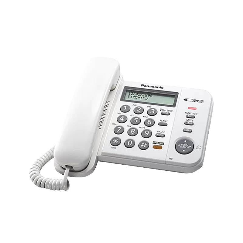 Стационарен телефон Panasonic KX-TS560FXW - бял