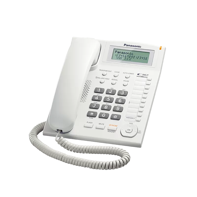 Стационарен телефон Panasonic TS 880FX - бял