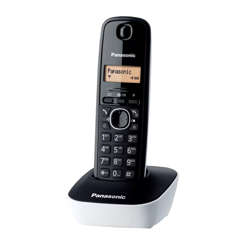 Безжичен DECT телефон Panasonic KX-TG1611 - бяло