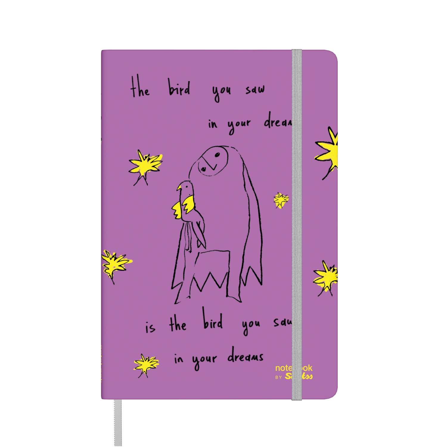 Бележник Scrikss Notelook Notebook Animal Purple, модел 82475,  Животни в Лилаво райе,  A5