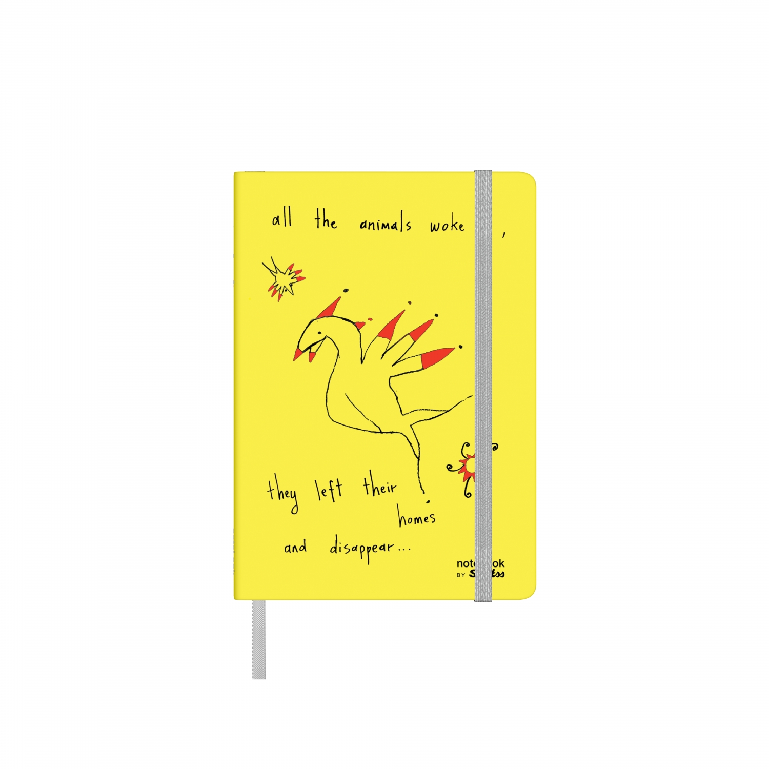 Бележник Scrikss Notelook Notebook Animal Yellow, модел 82529,  Животни в Жълто, на райета,  A6