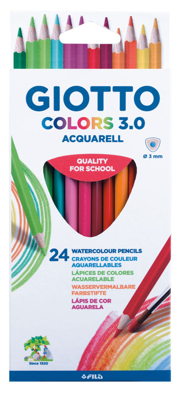 Акварелни моливи Giotto Aquarell Colors 3.0,  24 цвята