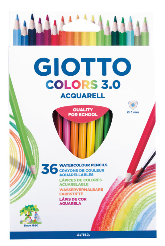 Акварелни моливи Giotto Aquarell Colors 3.0,  36 цвята