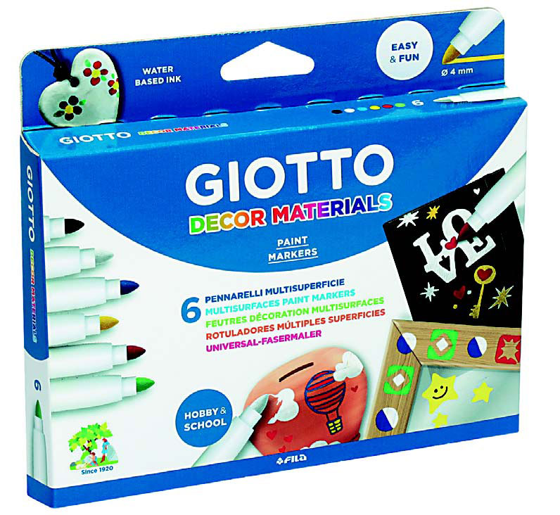 Флумастери Giotto Decor Materials 6 цвята