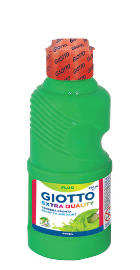 Темперна боя Giotto Fluo Paint 250 мл. цвят Зелен