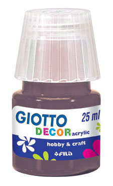 Водна боя  за декориране Giotto Acrylic Decor за керамика/глина/порцелан, 25мл.,  цвят Сепия