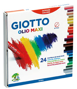 Пастели Giotto Olio Maxi  d10mm, 70mm дължина,  24 цвята