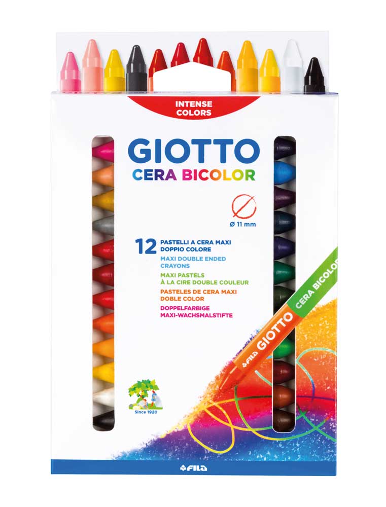 Двувърхи пастели Giotto Cera Maxi Duo 12бр = 24 цвята