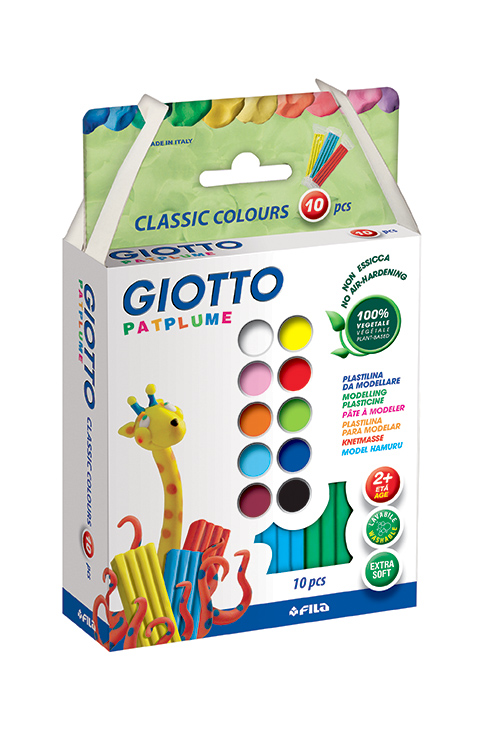 Тесто за моделиране Giotto Patplume 10 цвята х 16 гр.