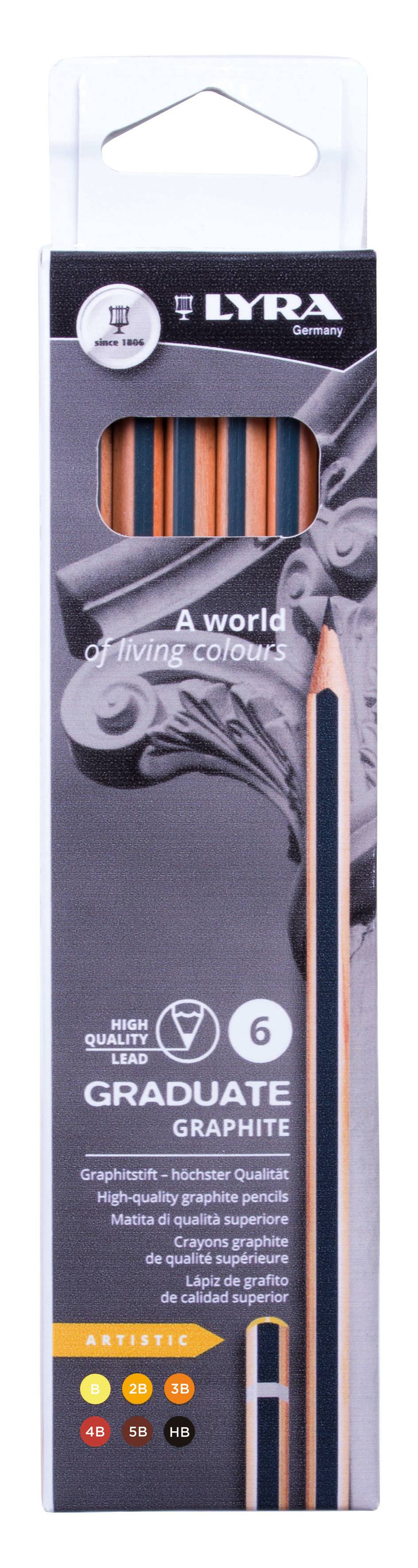 Комплект графитни моливи Lyra Graduate 6 бр
