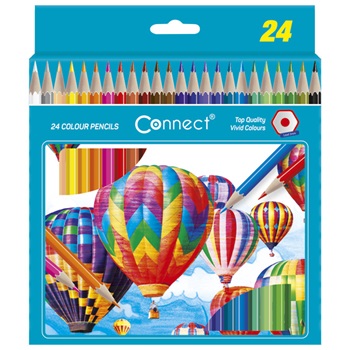 Цветни моливи Connect шестоъгълни 24 цвята 23560