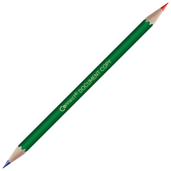 Перманентен двуцветен мастилен молив Connect син/чрв 23780