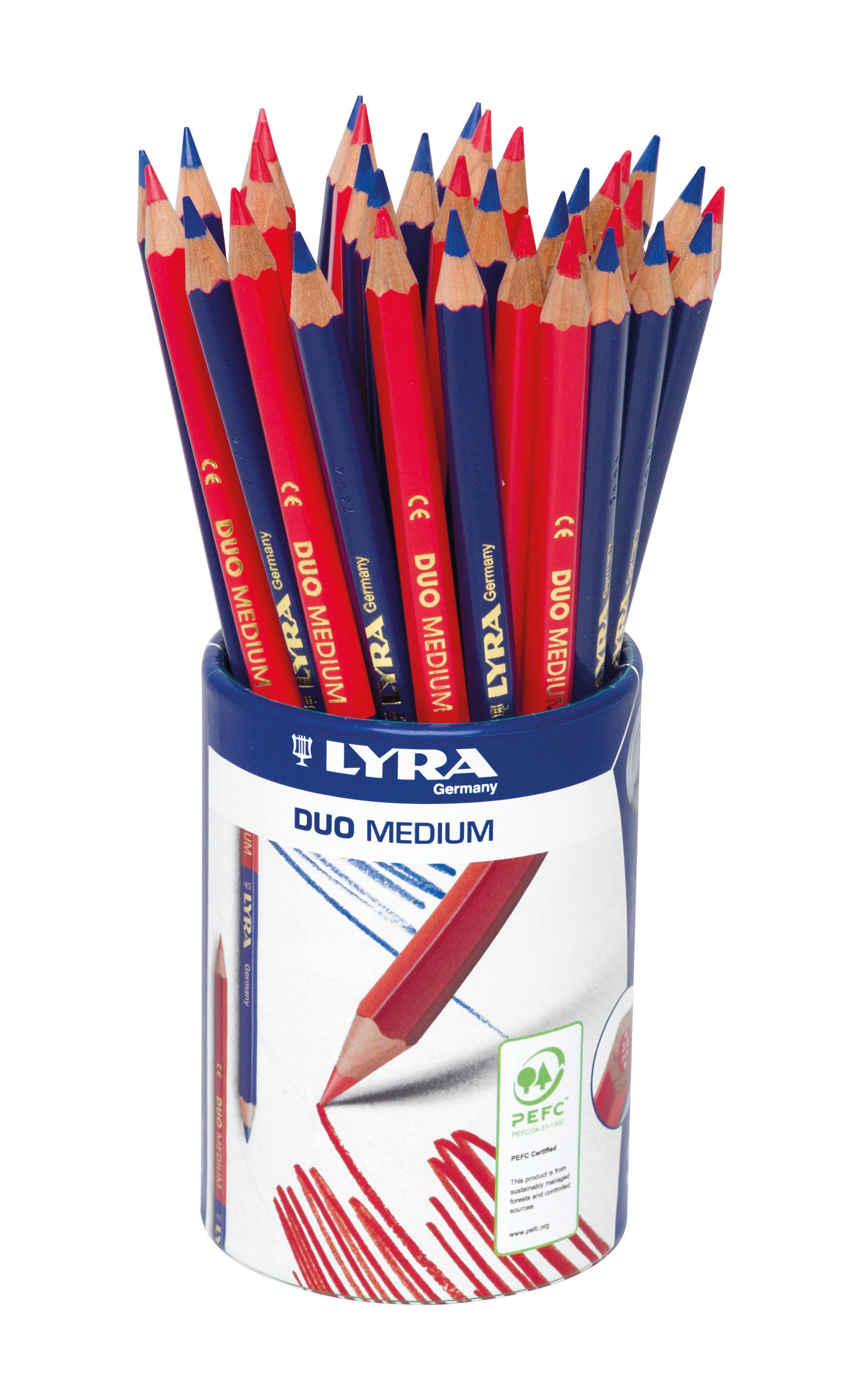 Lyra молив Duo Medium син-червен 36 бр.