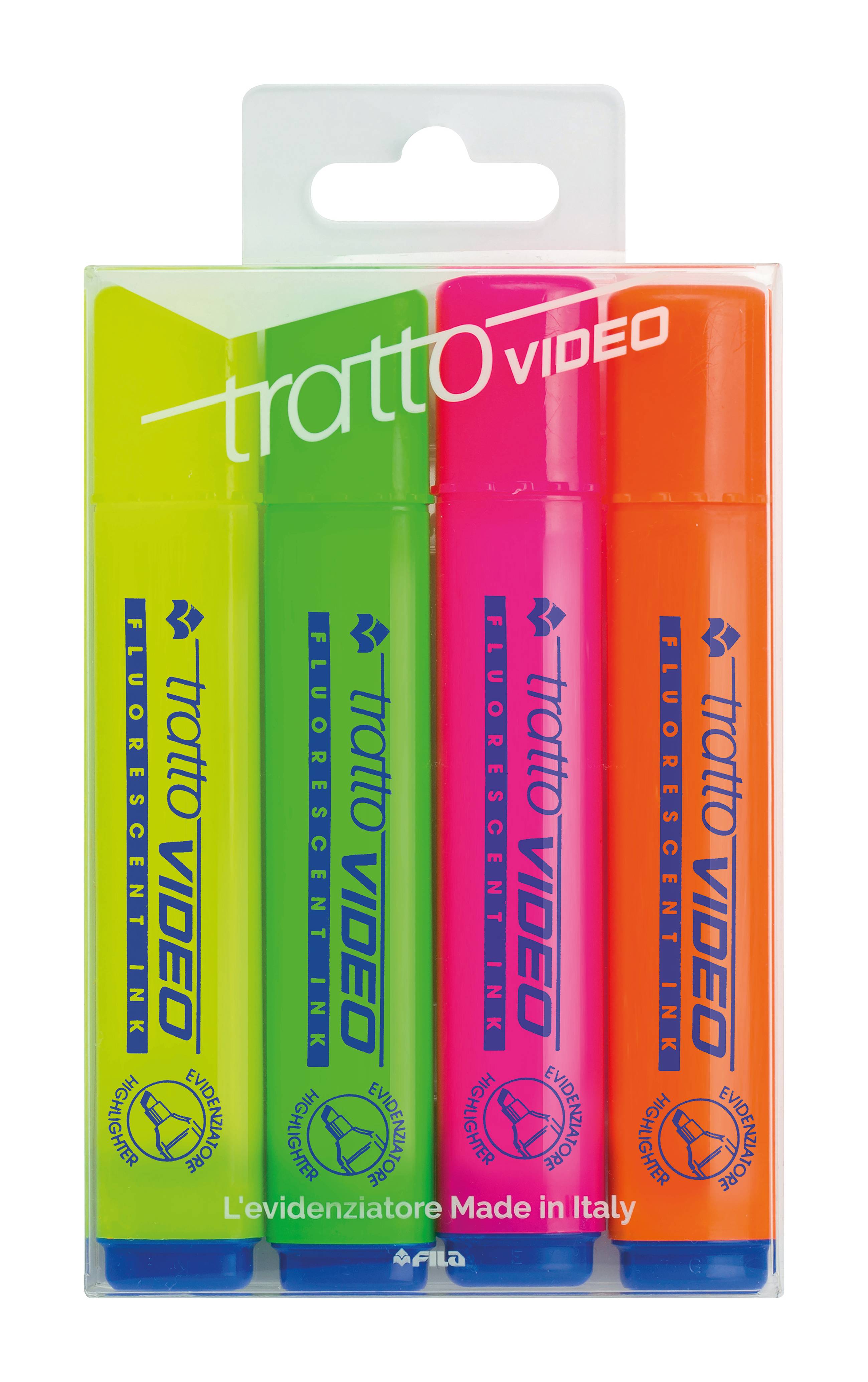 Tratto Video Highlighters Маркери  4бр