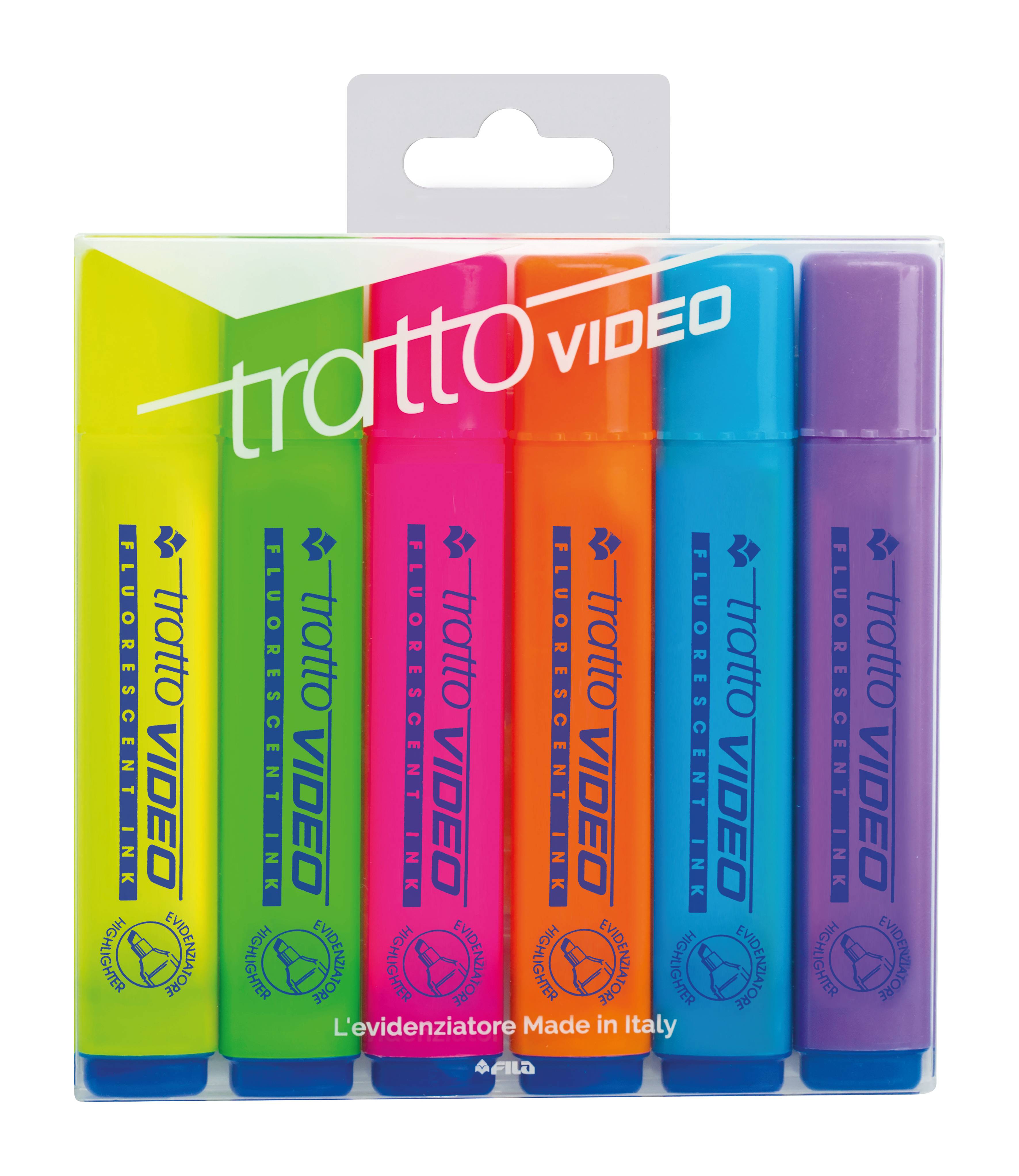 Tratto Video Highlighters Маркери  6бр