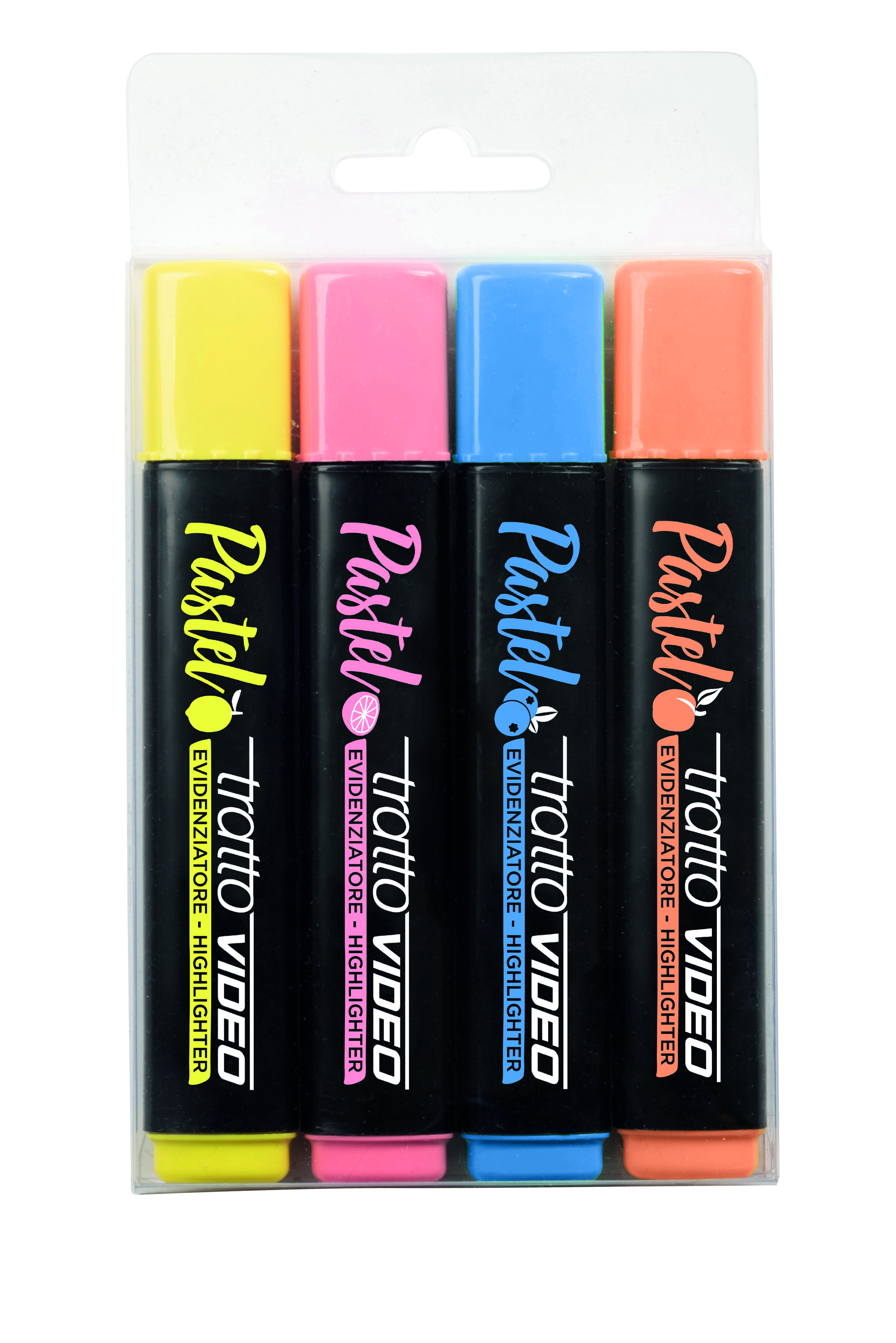 Tratto Video Pastel Highlighters Маркери 4бр