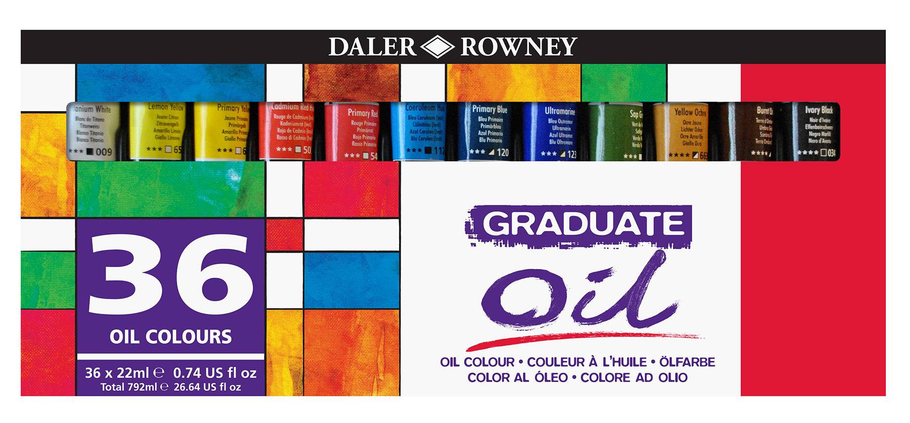 Daler-Rowney Комплект маслени бои Graduate 22мл x 36бр