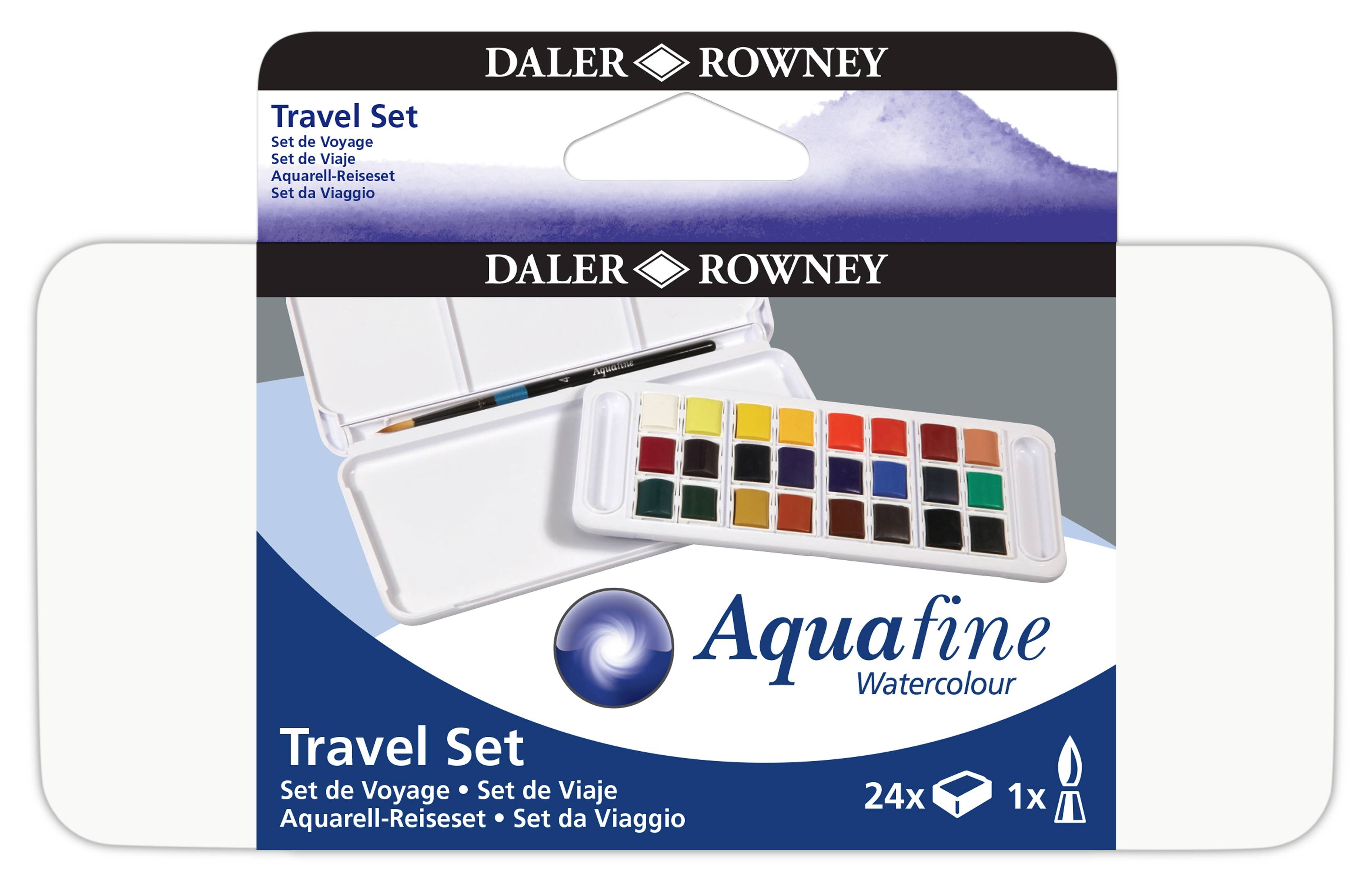 DALER ROWNEY Aquafine Акварелни бои Комплект за пътуване 24 цвята